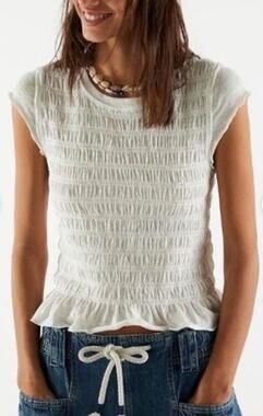 NWT We The Free Sylvie Tee | Color White | Size Small